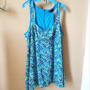 BCBG MAXAZRIA Balloon Hem Colorful Dress Size XL
